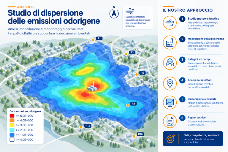 Studio di diffusione degli inquinanti e impatto odorigeno: strumenti strategici per una progettazione sostenibile