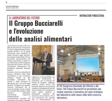 Corriere Adriatico - 04/10/2025 - Il Gruppo Bucciarelli e l'evoluzione delle analisi alimentari