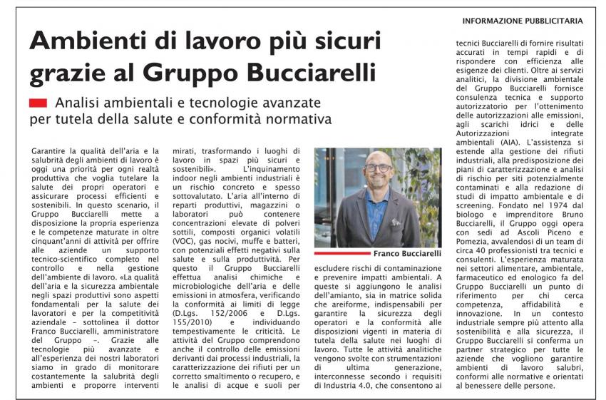 IL GAZZETTINO.IT - 26/11/2025 - Ambienti di lavoro più sicuri grazie al Gruppo Bucciarelli
